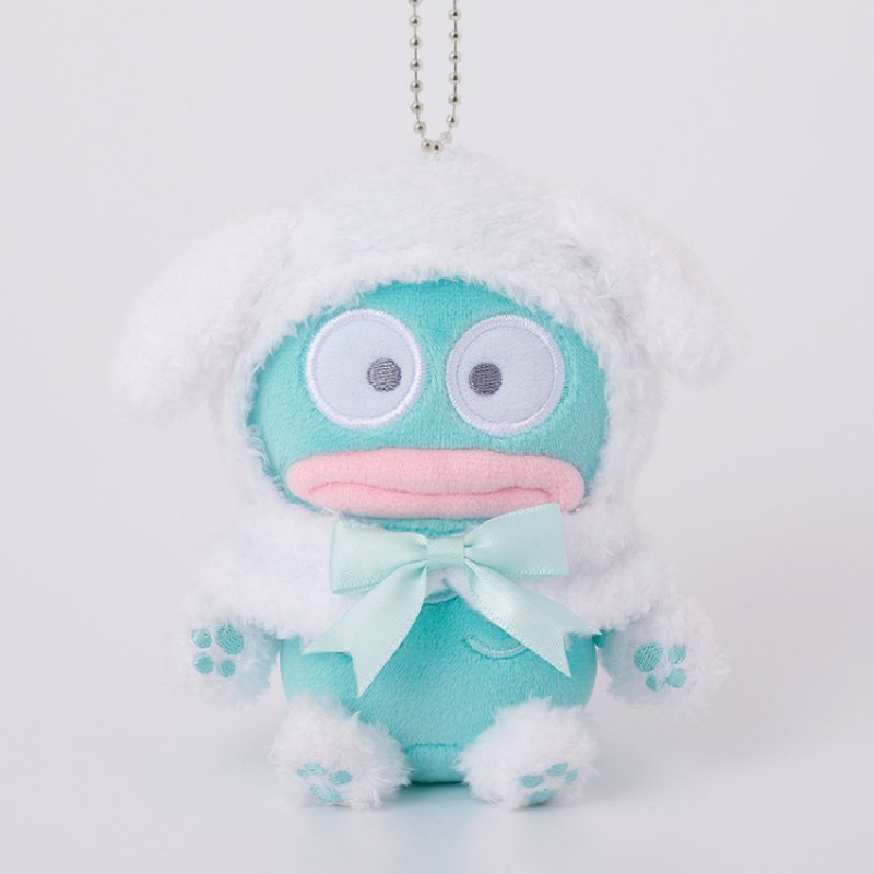 [HANGYODON] "Sanrio Fuwamoko Animal Hood" Munyugurumi Plush Keychain - Rosey’s Kawaii Shop