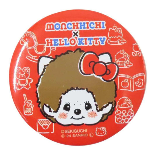 [HEAD] "Monchhichi x Hello Kitty" Badge - Rosey’s Kawaii Shop