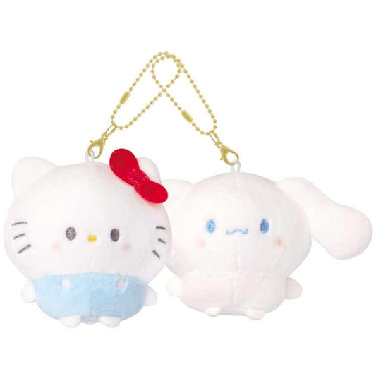 [HELLO KITTY / CINNAMOROLL] "Sanrio Marumocchi Nikonui" Plush Keychain - Rosey’s Kawaii Shop