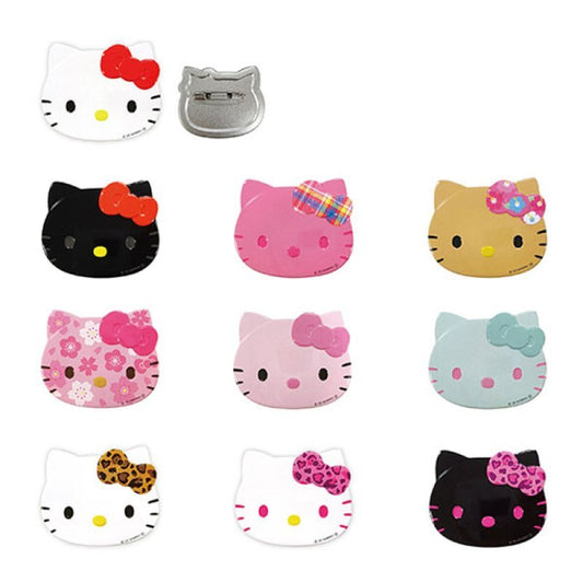 "Hello Kitty Die Cut Face Badge" Blind - Rosey’s Kawaii Shop
