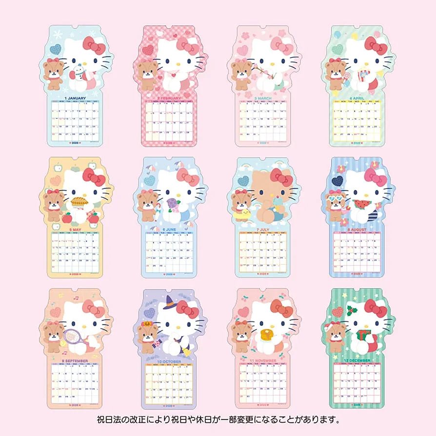 [HELLO KITTY / DIE - CUT] "Sanrio 2026 Wall Calendar" - Rosey’s Kawaii Shop