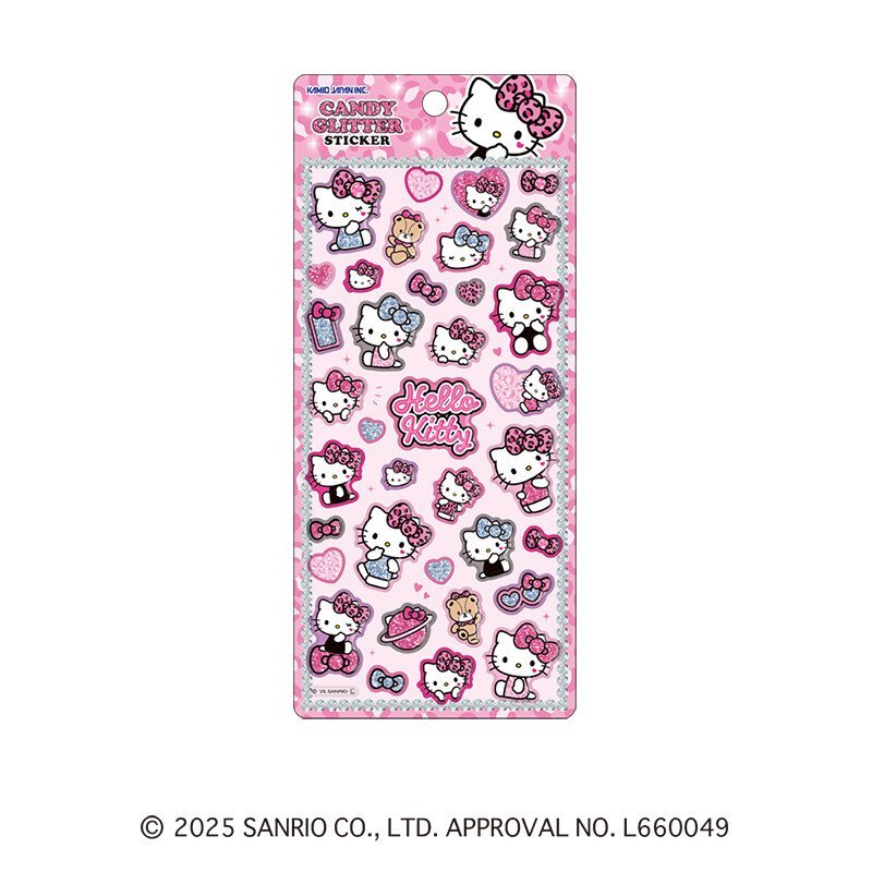 "Hello Kitty Gal Art Candy" Glitter Sticker Sheet - Rosey’s Kawaii Shop