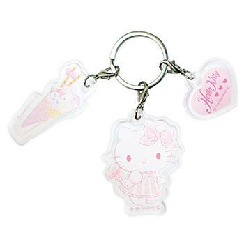 [HELLO KITTY] "Sanrio Afternoon Tea" Triple Charm Keychain - Rosey’s Kawaii Shop