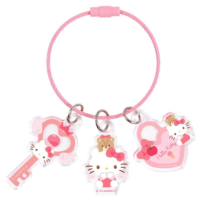 [HELLO KITTY] "Sanrio Angel Key" Wire Keychain - Rosey’s Kawaii Shop