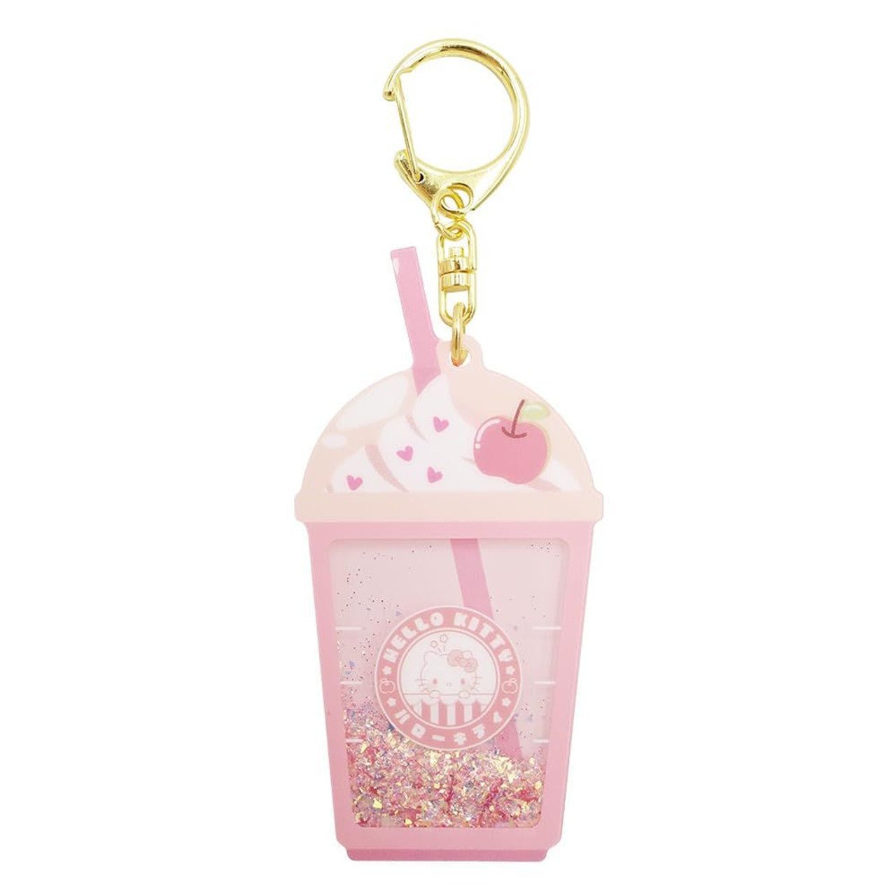 [HELLO KITTY] "Sanrio Cafe Shake" Liquid Keychain - Rosey’s Kawaii Shop