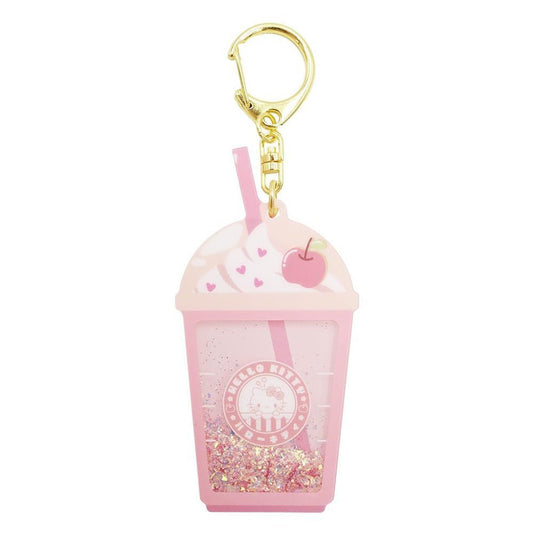 [HELLO KITTY] "Sanrio Cafe Shake" Liquid Keychain - Rosey’s Kawaii Shop