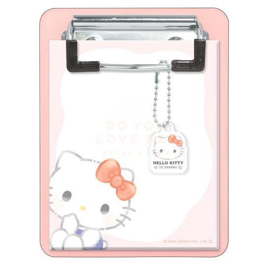[HELLO KITTY] "Sanrio DO YOU LOVE ME?" Mini Clipboard Memo & Charm - Rosey’s Kawaii Shop
