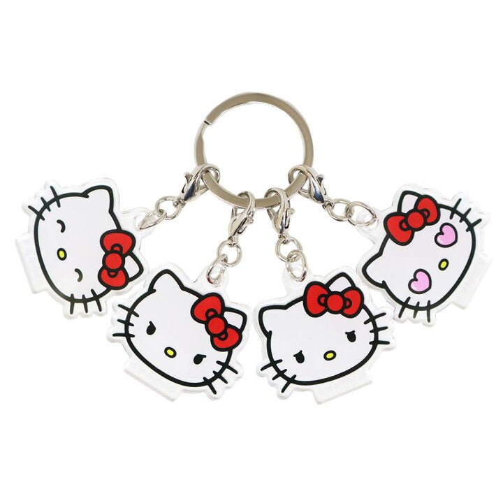[HELLO KITTY] "Sanrio Face Series 4P" Acrylic Keychain - Rosey’s Kawaii Shop