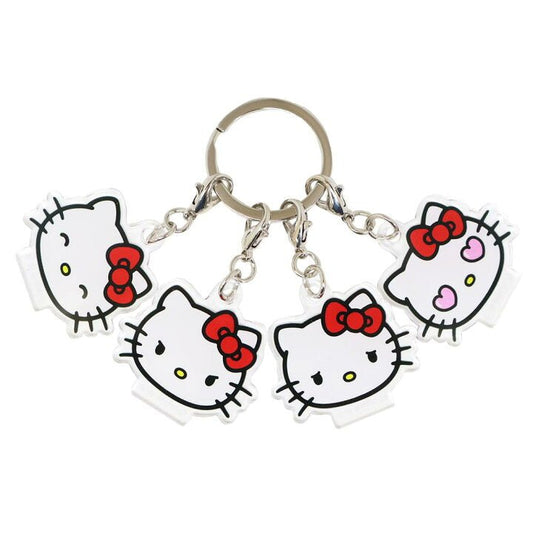 [HELLO KITTY] "Sanrio Face Series 4P" Acrylic Keychain - Rosey’s Kawaii Shop