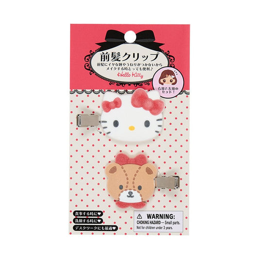[HELLO KITTY] "Sanrio Flocked" Hair Clip - Rosey’s Kawaii Shop