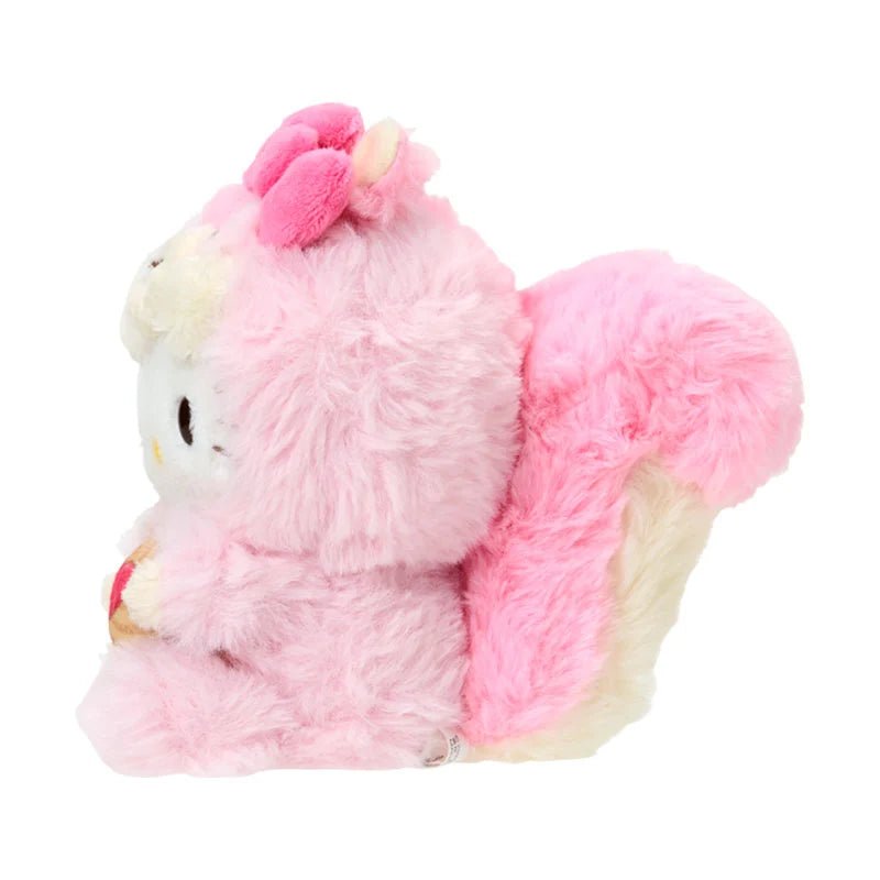 [HELLO KITTY] "Sanrio Fluffy Squirrel" Plush Keychain - Rosey’s Kawaii Shop
