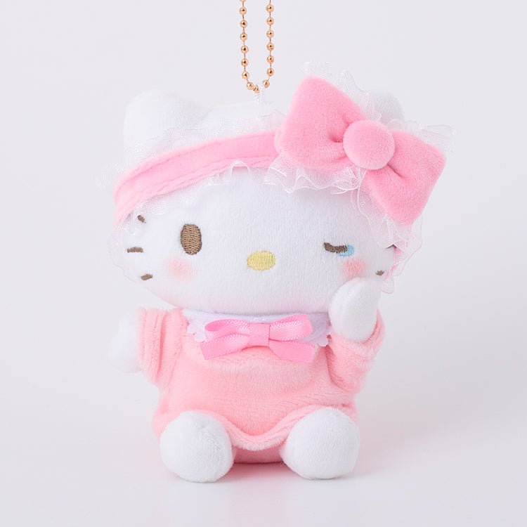 [HELLO KITTY] "Sanrio Pajama Party Munyugurumi" Plush Keychain - Rosey’s Kawaii Shop