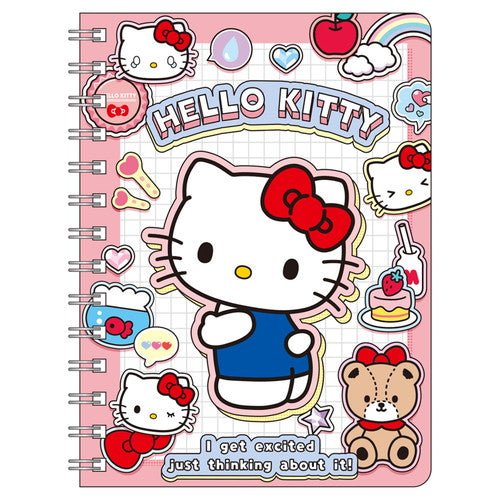 [HELLO KITTY] "Sanrio Petapeta Stickers" B6 Ring Notebook - Rosey’s Kawaii Shop