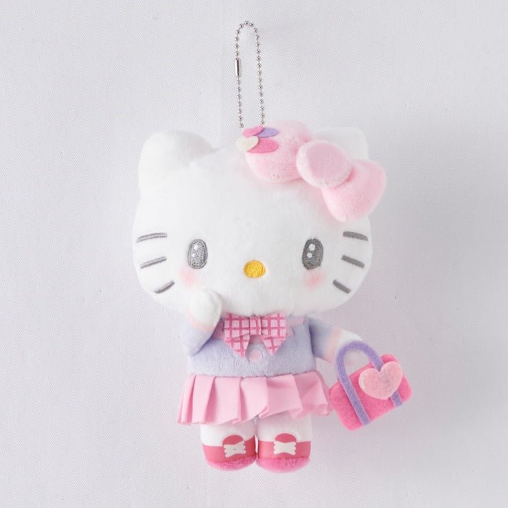 [HELLO KITTY] "Sanrio School Girl" Plush Keychain - Rosey’s Kawaii Shop