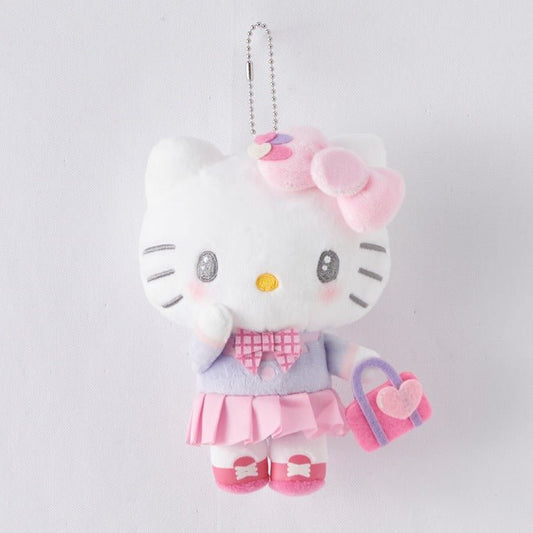 [HELLO KITTY] "Sanrio School Girl" Plush Keychain - Rosey’s Kawaii Shop
