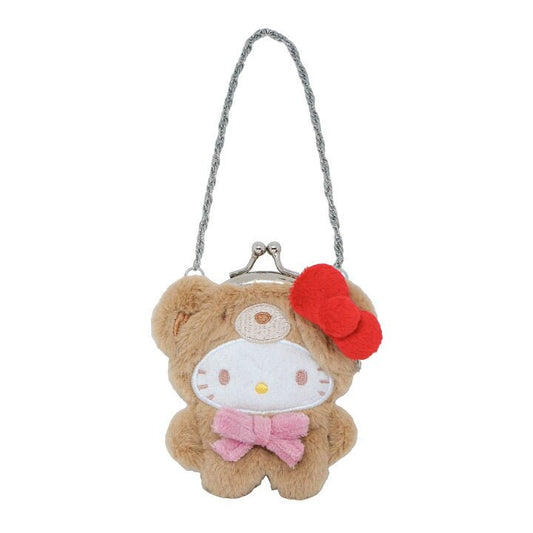[HELLO KITTY] "Sanrio Teddy Bear" Plush Chain Coin Case - Rosey’s Kawaii Shop