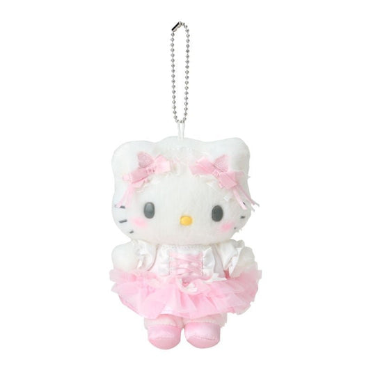 [HELLO KITTY] "Sanrio White Cat Ballerina" Plush Keychain - Rosey’s Kawaii Shop