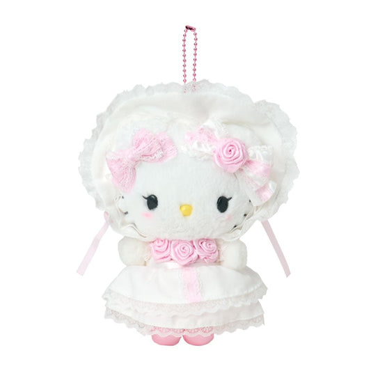 [HELLO KITTY] "Sanrio White Frill" Plush Keychain - Rosey’s Kawaii Shop