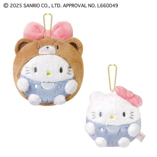 [HELLO KITTY & TINY CHUMS] "Sanrio Round Hiding" Plush Keychain - Rosey’s Kawaii Shop