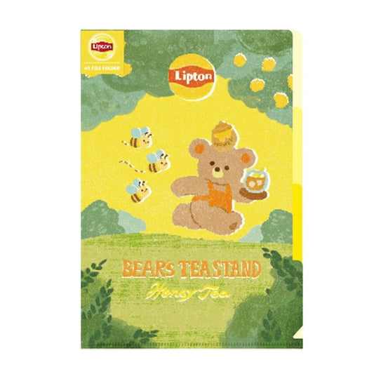 [HONEY] "Lipton Tea: Bear's Tea Stand" A5 File Folder - Rosey’s Kawaii Shop
