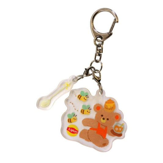 [HONEY] "Lipton Tea: Bear's Tea Stand" Acrylic Double Keychain - Rosey’s Kawaii Shop