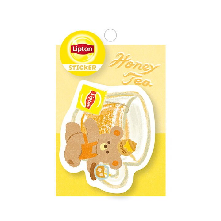 [HONEY] "Lipton Tea: Bear's Tea Stand" Die Cut Sticker - Rosey’s Kawaii Shop