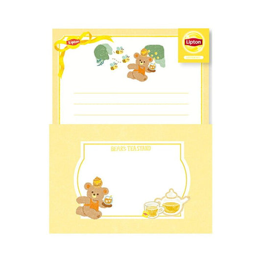 [HONEY] "Lipton Tea: Bear's Tea Stand" Foil Stamp Letter Set - Rosey’s Kawaii Shop