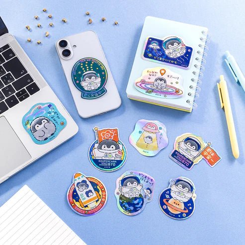 [I wonder how far it will go...] "Koupenchan Space Mission" Aurora Sticker - Rosey’s Kawaii Shop