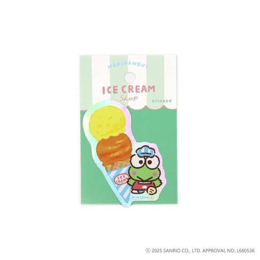 [KEROPPI] "Hapidanbui Ice Cream Shop" Die Cut Sticker - Rosey’s Kawaii Shop