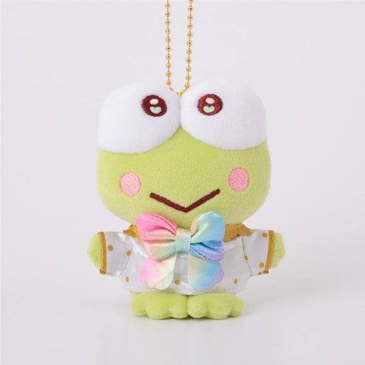 [KEROPPI RAINBOW] "Ichigo Shinbun 50th Anniversary x Munyugurumi Patio POPUP STORE" Plush Keychain - Rosey’s Kawaii Shop