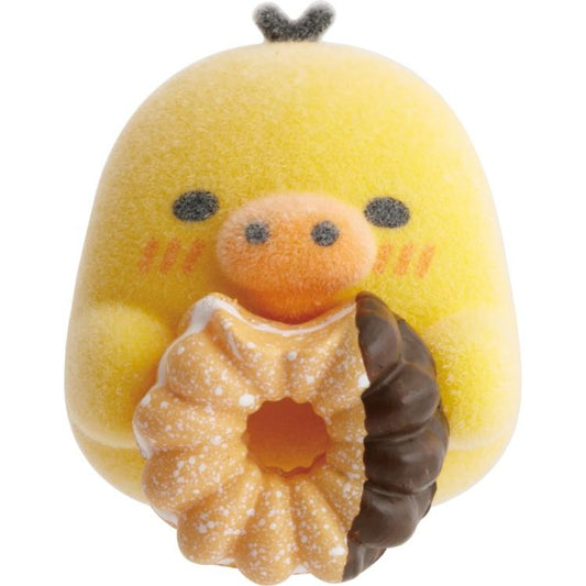 [KIIROITORI] "Rilakkuma x Mister Donut" Flocked Figure - Rosey’s Kawaii Shop