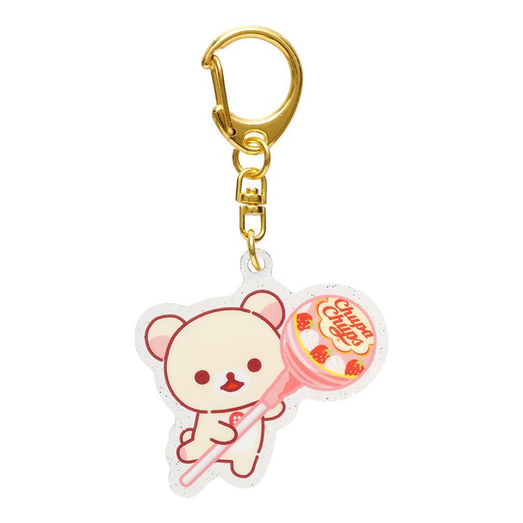 [KORILAKKUMA & CHAIROIKOGUMA] "Rilakkuma x Chupa Chups" Keychain Set - Rosey’s Kawaii Shop