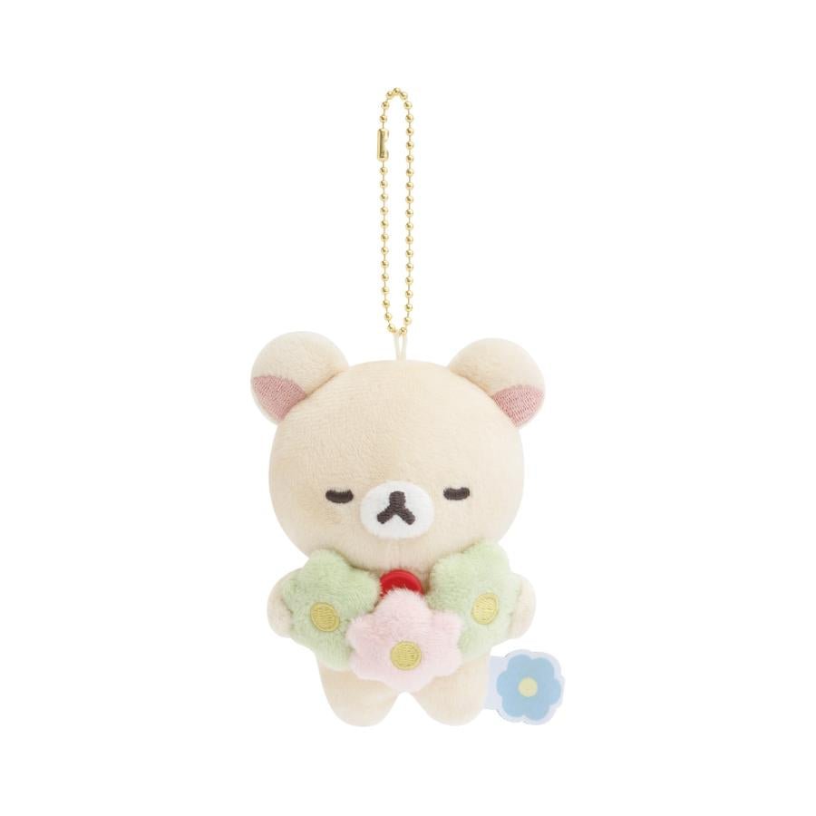 [KORILAKKUMA] LIMITED "BASIC Rilakkuma Flower" Plush Keychain - Rosey’s Kawaii Shop