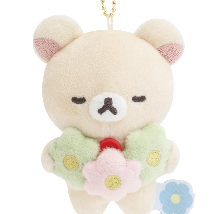 [KORILAKKUMA] LIMITED "BASIC Rilakkuma Flower" Plush Keychain - Rosey’s Kawaii Shop
