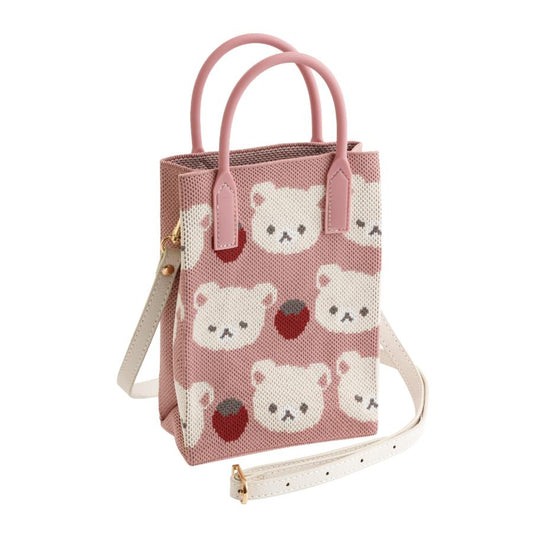 [KORILAKKUMA] LIMITED "Rilakkuma Store in GINZA" Knit Shoulder Bag - Rosey’s Kawaii Shop