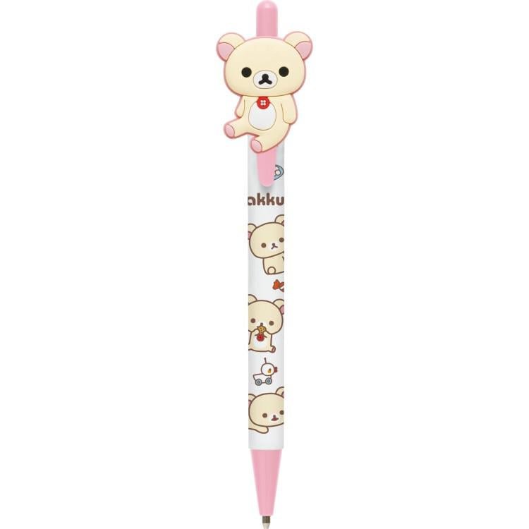 [KORILAKKUMA / PINK] "Rilakkuma" Ballpoint Pen with Mascot - Rosey’s Kawaii Shop