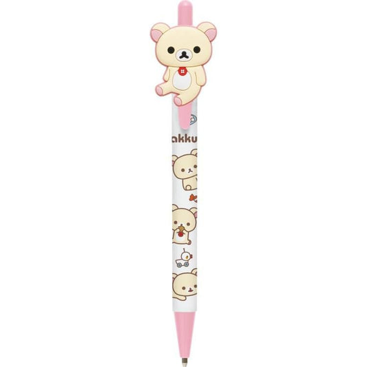 [KORILAKKUMA / PINK] "Rilakkuma" Ballpoint Pen with Mascot - Rosey’s Kawaii Shop