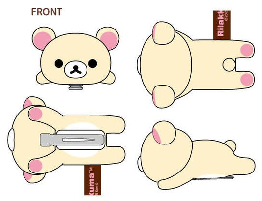 [KORILAKKUMA] "Rilakkuma Basic" Lying Down Plush Clip - Rosey’s Kawaii Shop