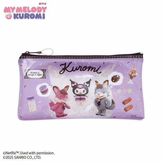 [KUROMI / BLACK] "My Melody & Kuromi Netflix Series" Clear Pen Case - Rosey’s Kawaii Shop