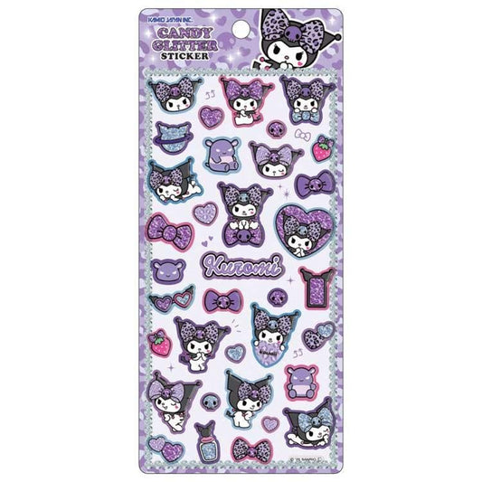 "Kuromi Gal Art Candy" Glitter Sticker Sheet - Rosey’s Kawaii Shop