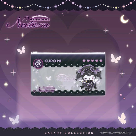 [KUROMI] LIMITED "LAFARY x Sanrio Tokimeki Magic Nocturne" Clear Pouch - Rosey’s Kawaii Shop
