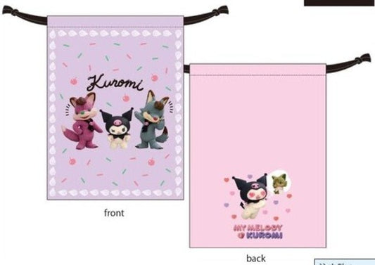 [KUROMI] LIMITED "Netflix Series My Melody & Kuromi" Drawstring Bag - Rosey’s Kawaii Shop