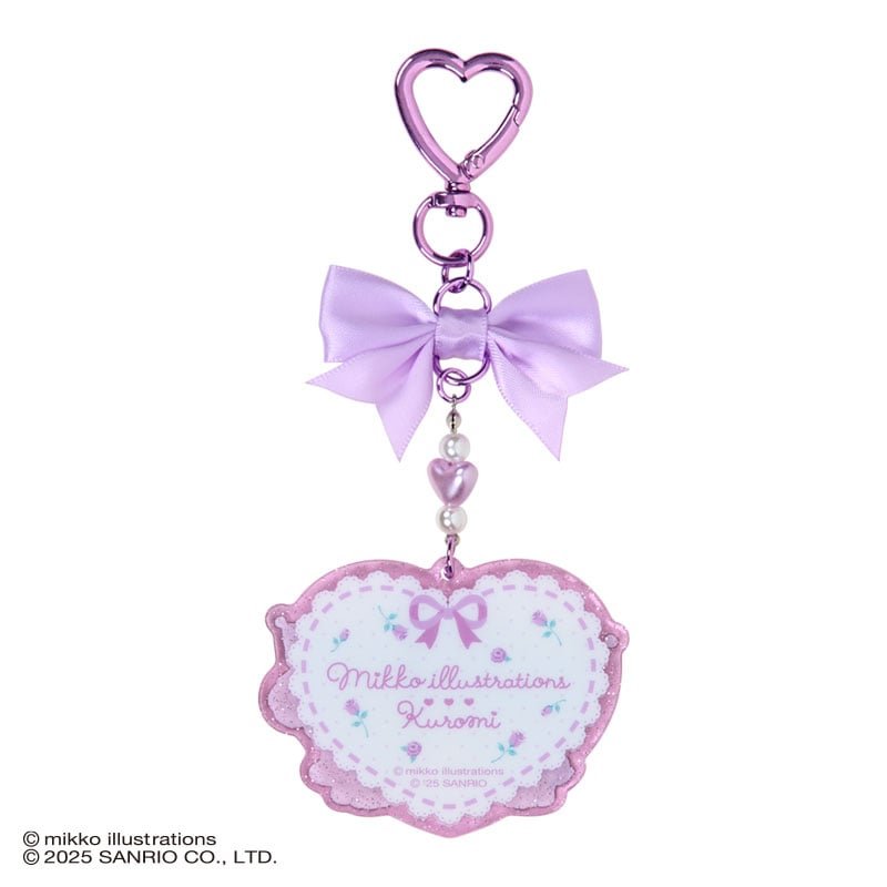 [KUROMI] "Mikko Illustrations x Sanrio" Acrylic Keychain - Rosey’s Kawaii Shop