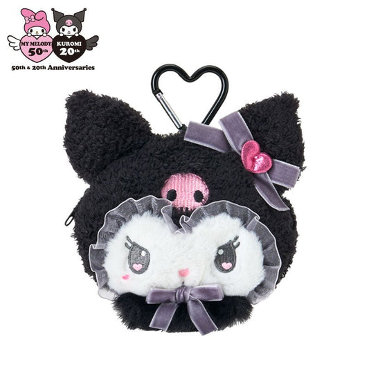 [KUROMI] "My Melody & Kuromi Rabbit" Face Mini Pouch - Rosey’s Kawaii Shop