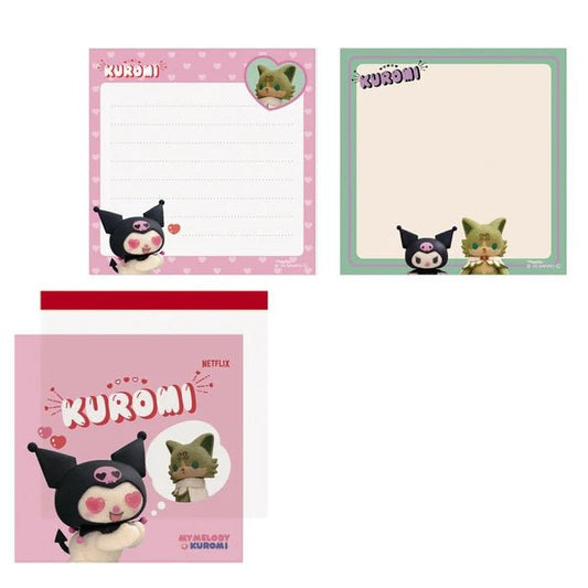 [KUROMI / PINK] "My Melody & Kuromi Netflix Series" Square Memo - Rosey’s Kawaii Shop