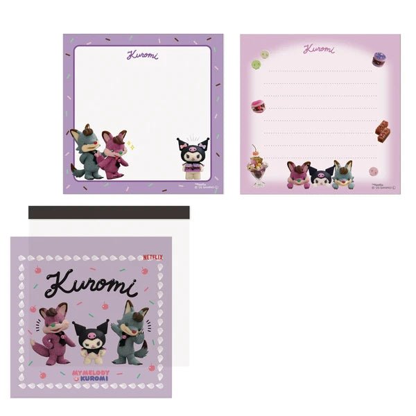 [KUROMI / PURPLE] "My Melody & Kuromi Netflix Series" Square Memo - Rosey’s Kawaii Shop