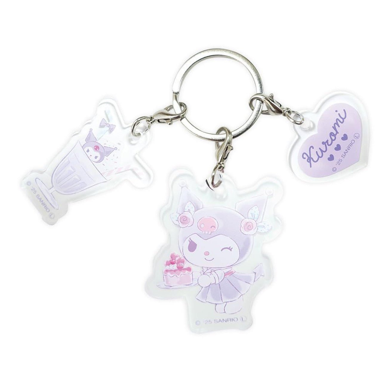 [KUROMI] "Sanrio Afternoon Tea" Triple Charm Keychain - Rosey’s Kawaii Shop