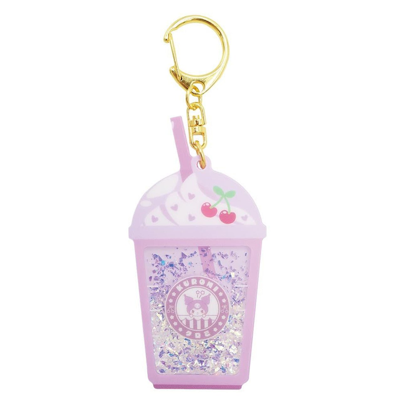 [KUROMI] "Sanrio Cafe Shake" Liquid Keychain - Rosey’s Kawaii Shop