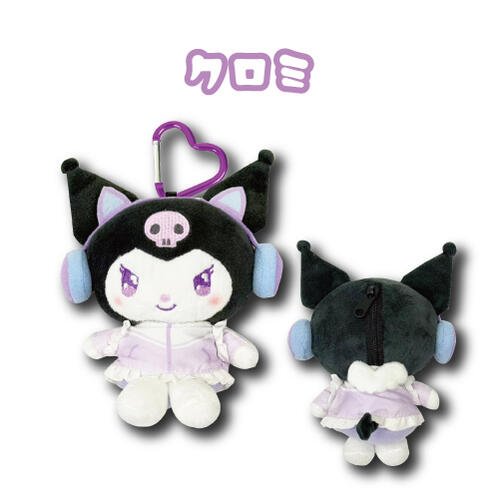 [KUROMI] "Sanrio Characters Subculture Gaming" Plush Pouch - Rosey’s Kawaii Shop