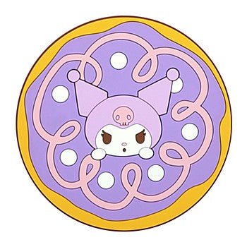 [KUROMI] "Sanrio Donut" Rubber Coaster - Rosey’s Kawaii Shop